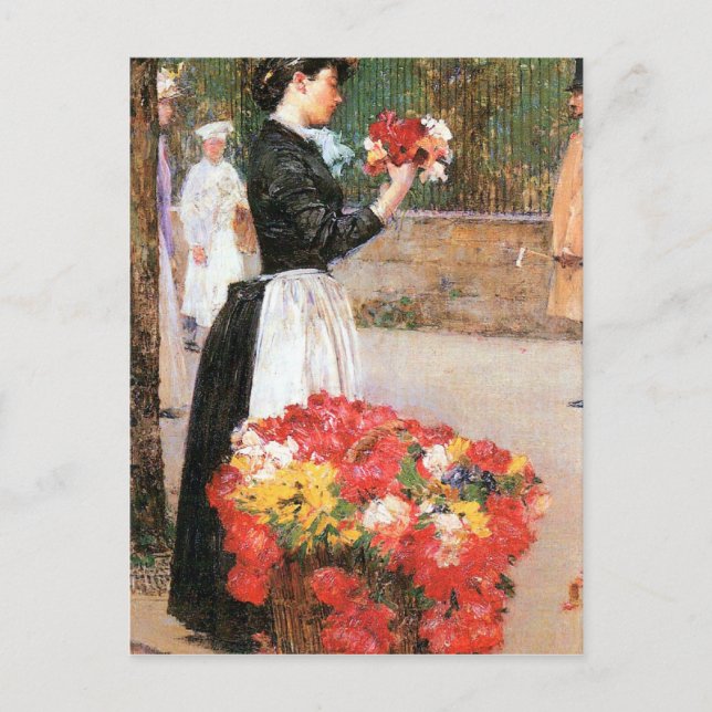 Carte Postale Enfant Hassam - Flower girl (Devant)