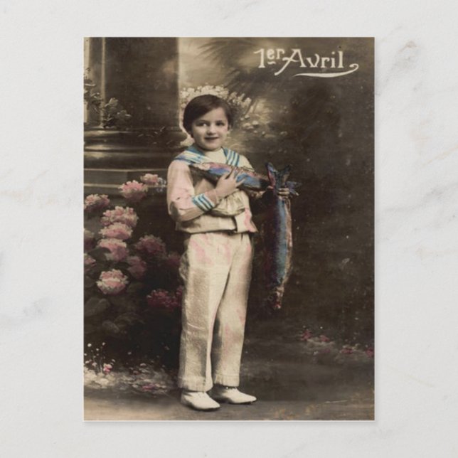 Carte Postale Enfant Poisson Poisson d'avril Poisson d'avril (Devant)