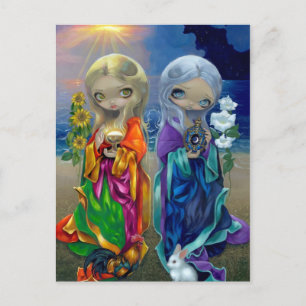 Carte postale "Enfant Sun et enfant Lune"
