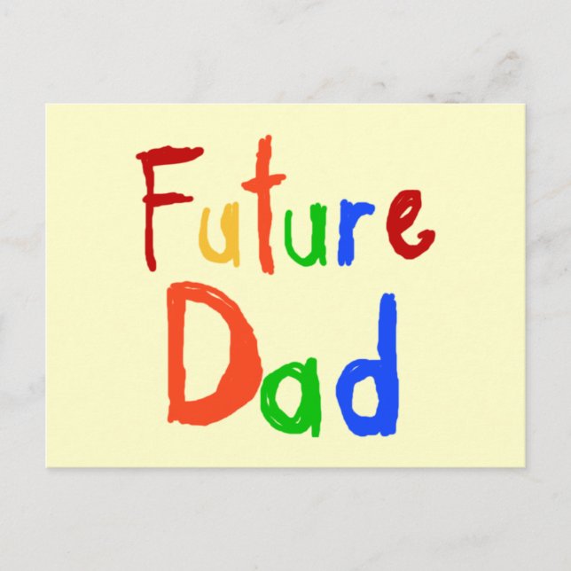 Carte Postale Enfant Texte Futur Papa T-shirts et cadeaux (Devant)