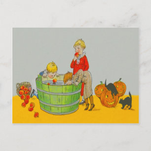 Carte Postale Enfants À Bober Pour Pommes Jack O'Lantern