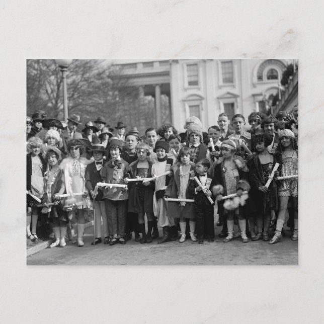 Carte Postale Enfants Acteurs à la Maison Blanche : 1923 (Devant)