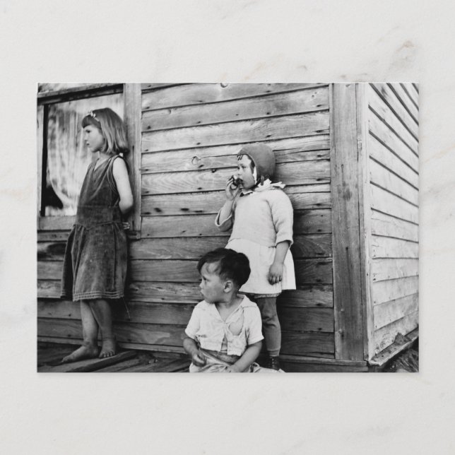 Carte Postale Enfants dans la pauvreté : années 30 (Devant)