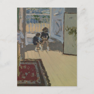 Carte Postale Enfants dans une chambre, 1893