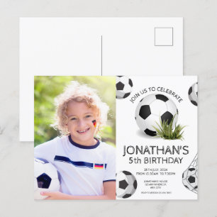 Carte Postale Enfants de sport Photo d'anniversaire de football