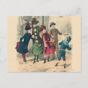 Carte Postale Enfants Famille Antique Victorienne Enfant