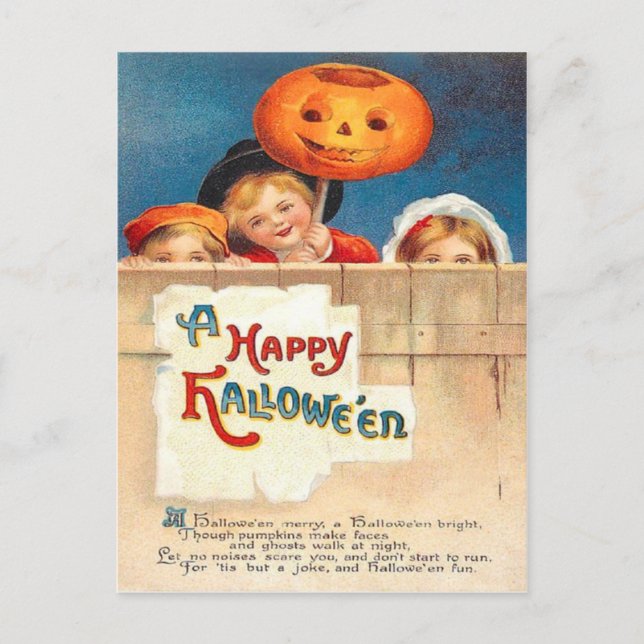 Carte Postale Enfants Jack-o'-lantern Ellen Clapsaddle (Devant)