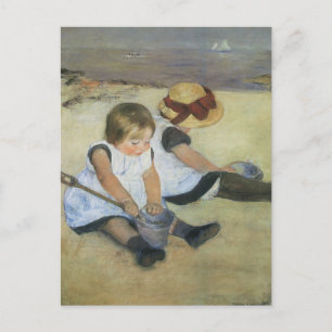Carte Postale Enfants jouant sur la plage par Mary Cassatt
