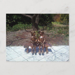 Carte Postale Enfants Lisant Jolie