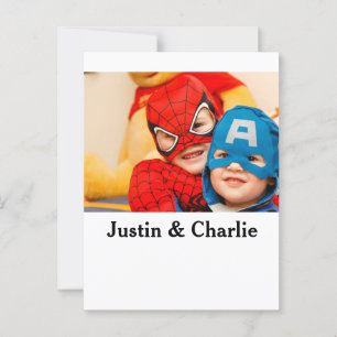 Carte Postale Enfants mignons garçons filles photo cadeaux de fa