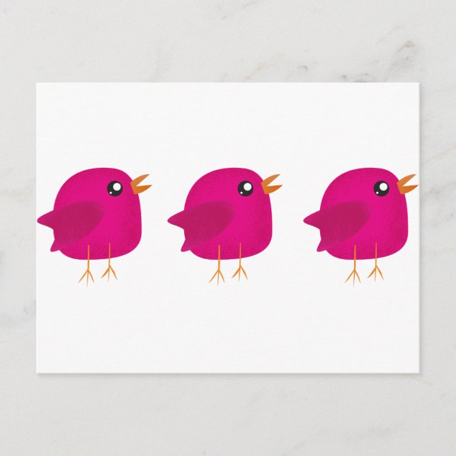 Carte Postale Enfants oiseau mignon  (Devant)