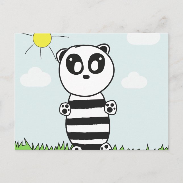Carte Postale Enfants Panda  (Devant)