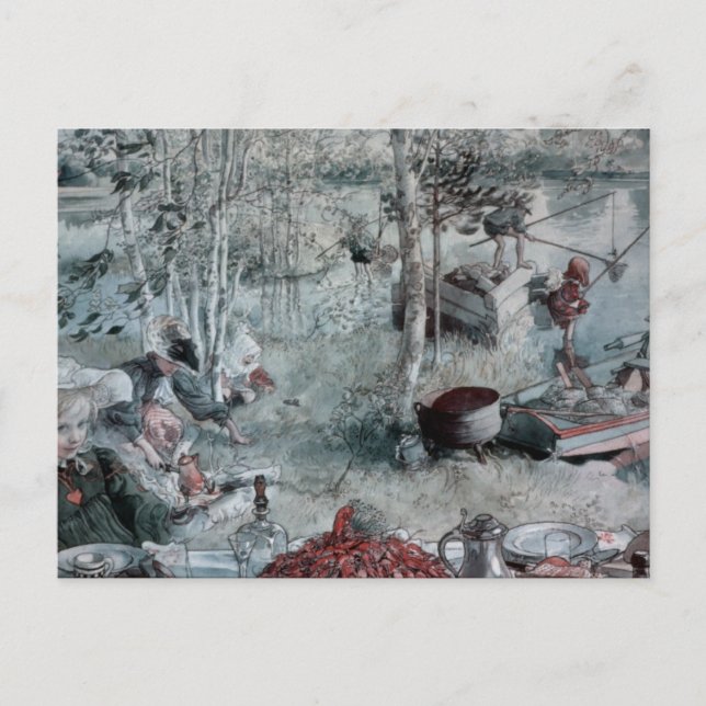 Carte Postale Enfants qui attrapent des écussons (Devant)