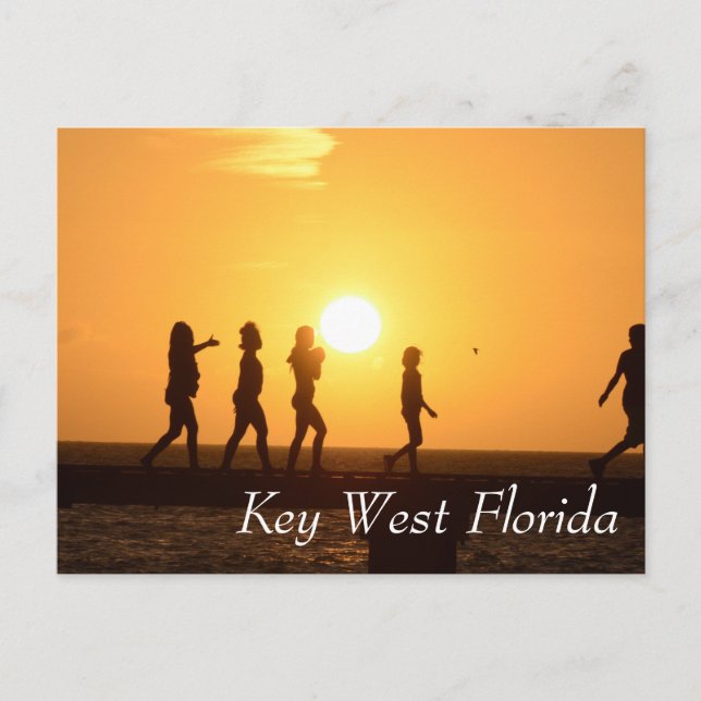 Carte Postale Enfants sur la jetée Key West Florida (Devant)