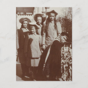 Carte Postale Enfants Tsar de Russie, Romanov, OTMA, Alexis