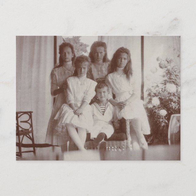 Carte Postale Enfants Tsar de Russie, Romanov, OTMA, Alexis (Devant)