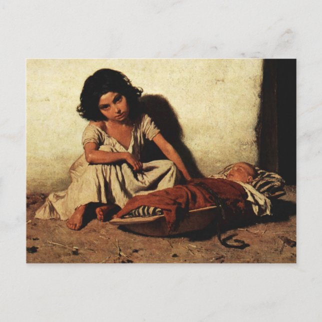 Carte Postale Enfants tziganes (Devant)