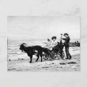 Carte Postale Enfants victoriens vintages Animaux Aquarelle de m