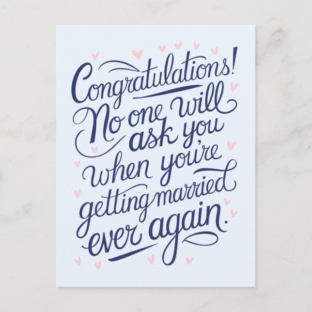Carte Postale Enfin mariés Mariage drôle de couples (Devant)