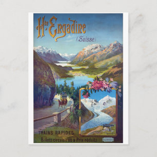 Carte Postale Engadine, Paysage d'été, Suisse