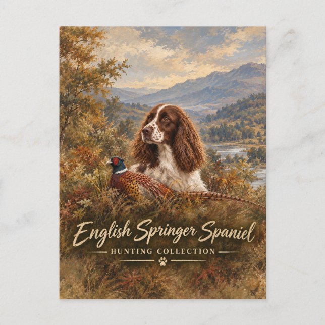 Carte Postale English Springer Spaniel  (Devant)