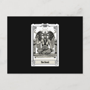 Carte Postale Engraving Tarot The Devil XV