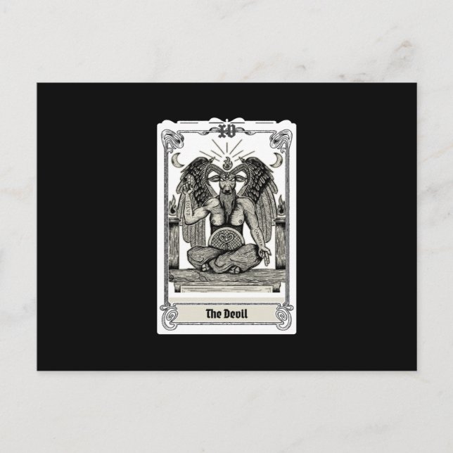 Carte Postale Engraving Tarot The Devil XV (Devant)