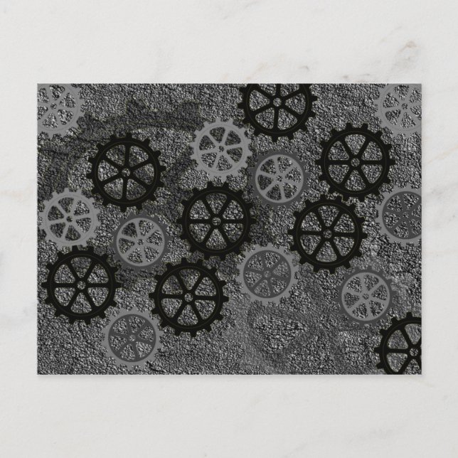 Carte Postale Engrenages métalliques (Devant)