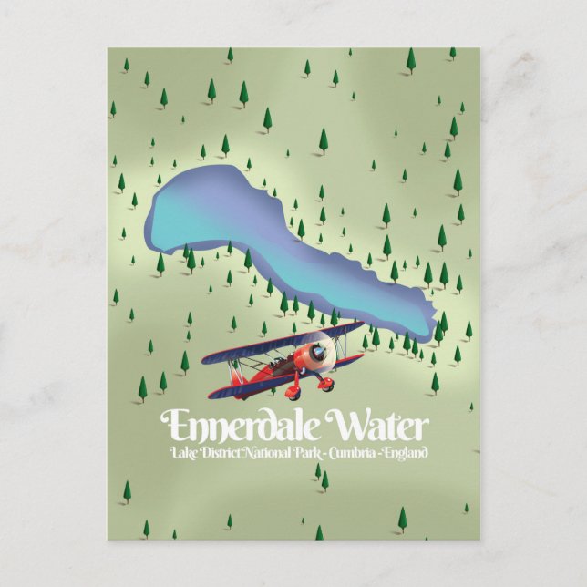 Carte Postale Ennerdale Water, Lake district poster Voyage (Devant)