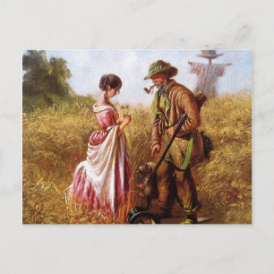 Carte Postale Enquête sur l'embarrassement vintage