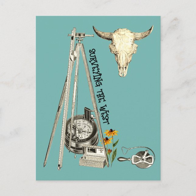 CARTE POSTALE ENQUÊTE SUR LES TERRES DE L'OUEST SURVEILLANT ANCI (Devant)