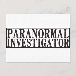 Carte Postale Enquêteur paranormal