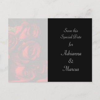 Carte Postale "Enregistrer cette date spéciale" - Bouquet Rose r