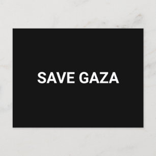 Carte Postale Enregistrer Gaza noir blanc texte personnalisé min