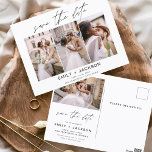 Carte Postale Enregistrer la date 4 Photo Elegant Editable Moder<br><div class="desc">Paysage moderne et élégant Horizontal Four (4) Photo Enregistrer la date Magnet Mariage avec typographie manuscrite. L'aimant d'invitation de date inclut la typographie de script et le design chic et simple auquel vous pouvez ajouter votre photo de fiançailles customisée à.</div>
