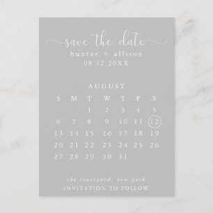 Carte postale Enregistrer La Date Calendrier