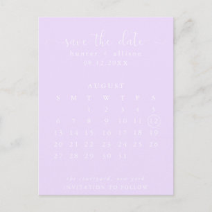 Carte postale Enregistrer La Date Calendrier