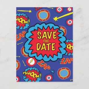 Carte Postale Enregistrer la date Comic Heroes