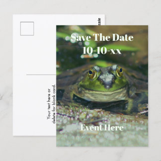 Carte Postale Enregistrer la date Grenouille mignonne Nature 