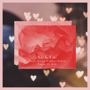 Carte Postale Enregistrer la date Mariage Faire-part corail rose