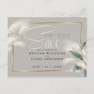 Carte Postale Enregistrer la date Pampas Grass Turquoise Anthuri