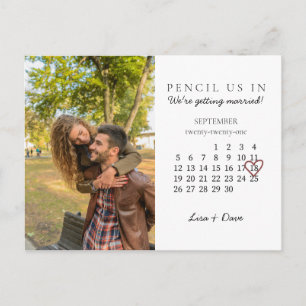 Carte Postale Enregistrer la date Septembre 2021 Calendrier Mois
