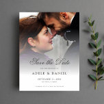 Carte Postale Enregistrer la photo Mariage date<br><div class="desc">Photo personnalisée enregistrer la carte postale mariage date.</div>