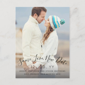 Carte Postale Enregistrer l'amour Nouvelle Date Script Mariage p