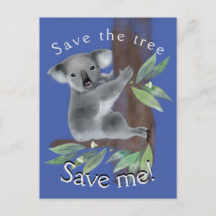 Carte Postale Enregistrer l'arbre pour enregistrer le koala d'ac