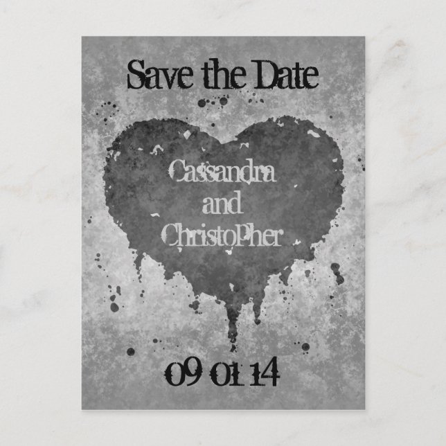Carte Postale Enregistrer le mariage de date (Devant)