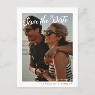 Carte Postale Enregistrer le Mariage photo Date