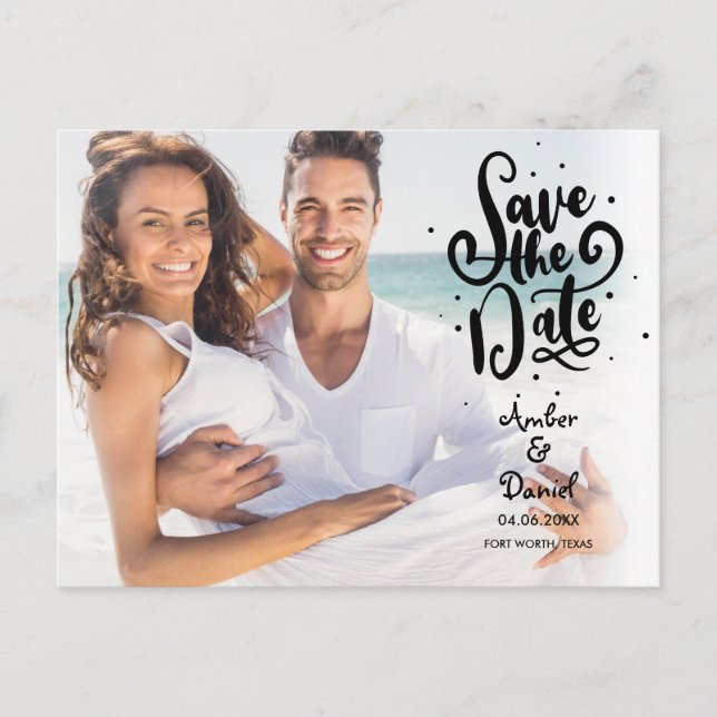 Carte Postale Enregistrer le script de date taches photo (Devant)
