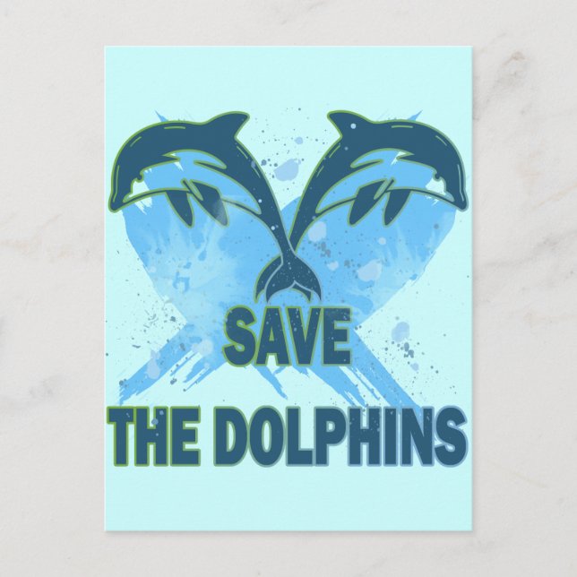 CARTE POSTALE ENREGISTRER LES DOLPHINS (Devant)