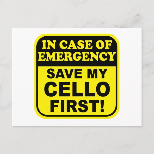 Carte Postale Enregistrer mon cello (Devant)